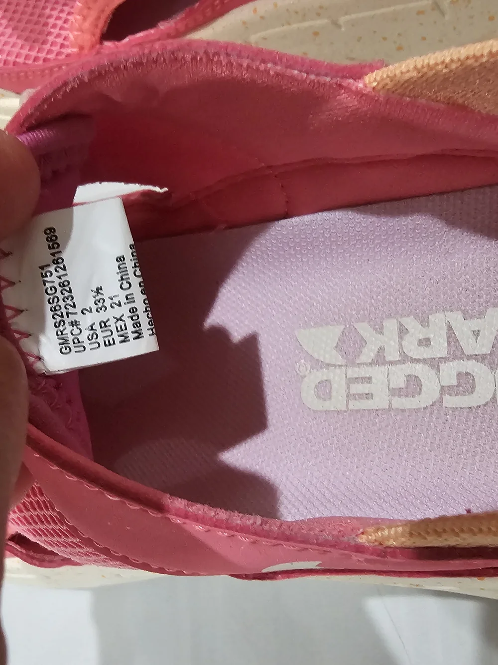Rugged Shark kids pink